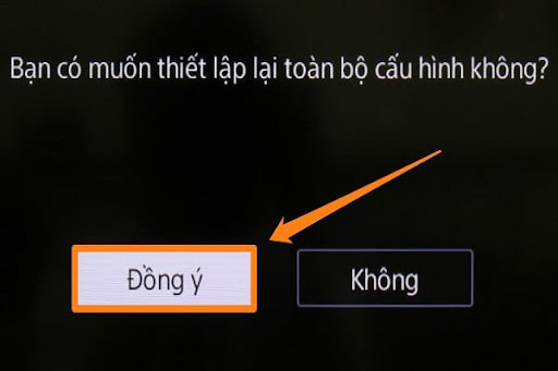  Thiết lập lại cấu hình ban đầu cho tivi Sony Smart