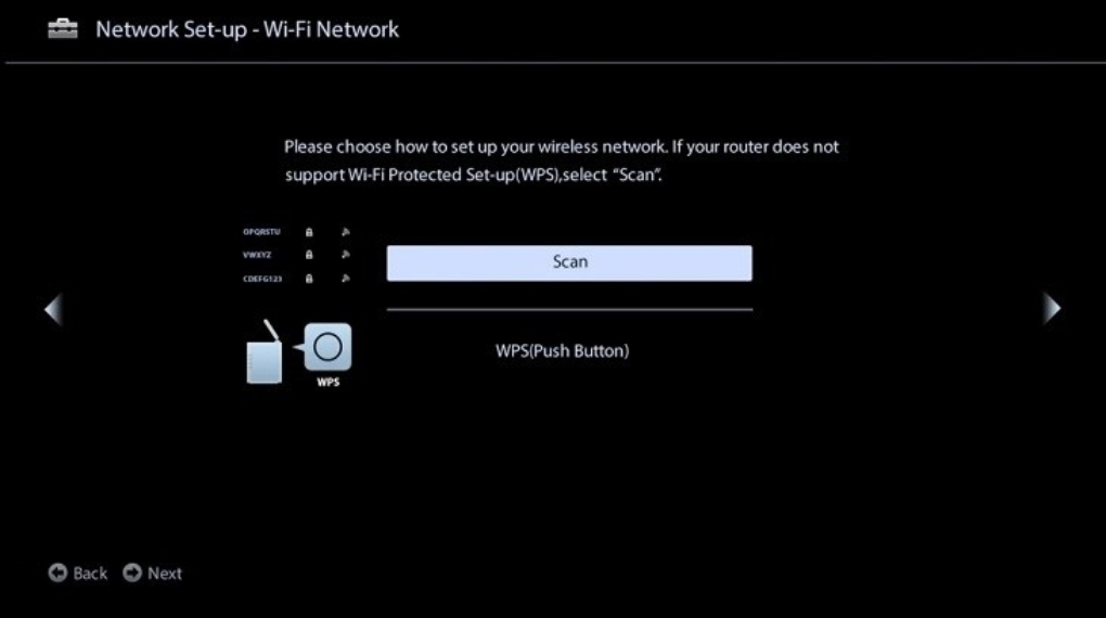 Thiết lập lại cài đặt mạng trên tivi Sony
